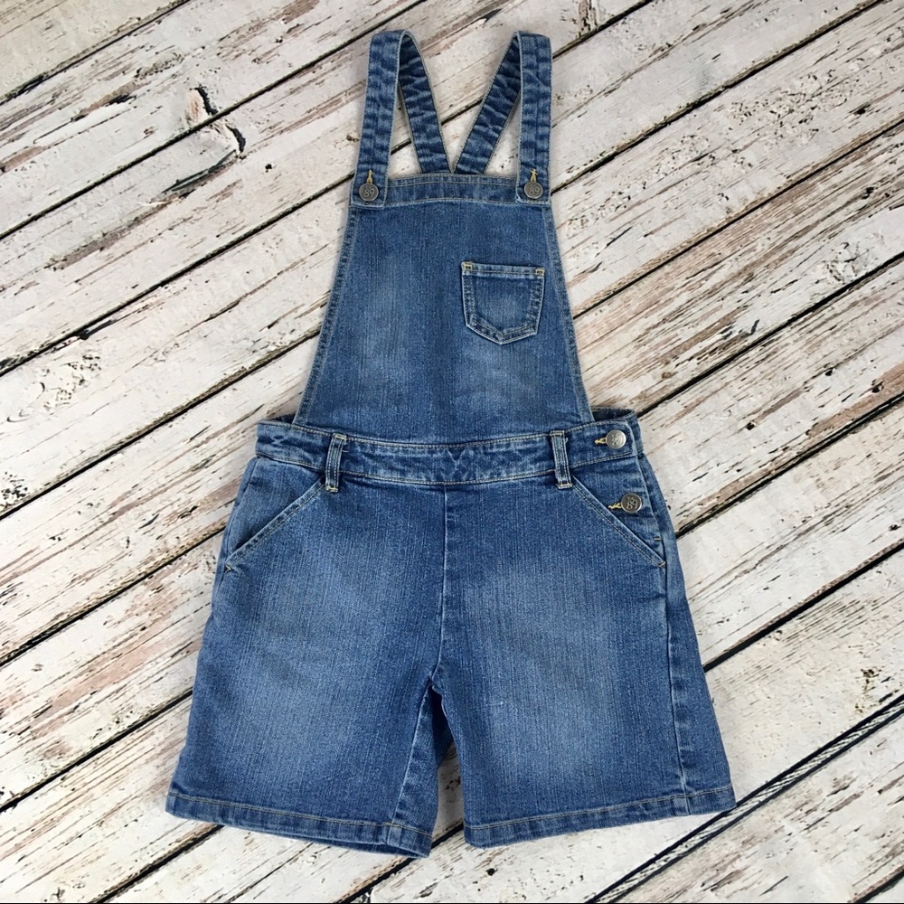 Children’s Place Denim Overalls Shorts Jean Sz 12 - Picture 1 of 10